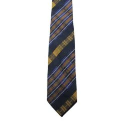 Style Tribute KENZO Blue & Gold Striped Tie