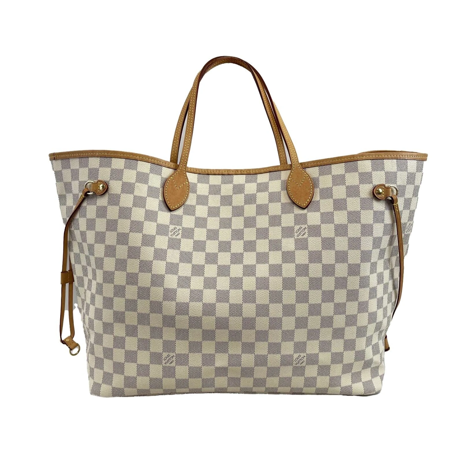Luxury Resale Network LOUIS VUITTON Neverfull GM Damier Azur W/Pouch White Handbag 4 Luxury Resale Network LOUIS VUITTON Neverfull GM Damier Azur W/Pouch White Handbag - Image 2