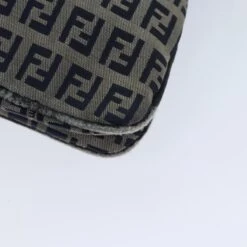 Brand Street FENDI Zucchino Canvas Mamma Baguette Shoulder Bag Navy Auth 72416 -Best Jewelry Store 72416 12