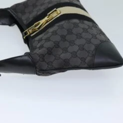 Brand Street GUCCI GG Canvas Sherry Line Jackie Shoulder Bag Black White 001 4057 Auth 73366 -Best Jewelry Store 73366 5