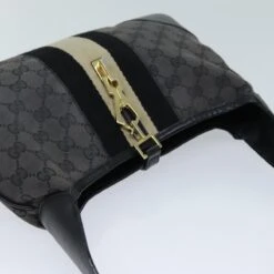 Brand Street GUCCI GG Canvas Sherry Line Jackie Shoulder Bag Black White 001 4057 Auth 73366 -Best Jewelry Store 73366 6