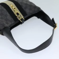 Brand Street GUCCI GG Canvas Sherry Line Jackie Shoulder Bag Black White 001 4057 Auth 73366 -Best Jewelry Store 73366 7