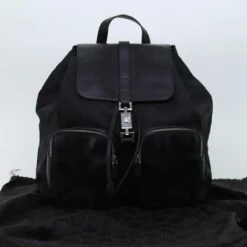 Brand Street GUCCI GG Canvas Jackie Backpack Black 003 0246 Auth 73377 -Best Jewelry Store 73377 23