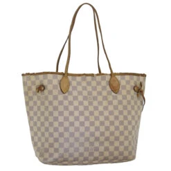 Brand Street LOUIS VUITTON Damier Azur Neverfull MM Tote Bag N41605 LV Auth 74336