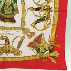 Brand Street HERMES Carre 90 Scarf "GRAND UNIFORME" Silk Red Auth 74709 -Best Jewelry Store 74709 10