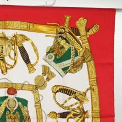 Brand Street HERMES Carre 90 Scarf "GRAND UNIFORME" Silk Red Auth 74709 -Best Jewelry Store 74709 4