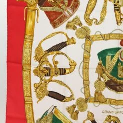 Brand Street HERMES Carre 90 Scarf "GRAND UNIFORME" Silk Red Auth 74709 -Best Jewelry Store 74709 5