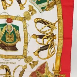 Brand Street HERMES Carre 90 Scarf "GRAND UNIFORME" Silk Red Auth 74709 -Best Jewelry Store 74709 7