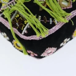 Brand Street FENDI Mamma Baguette Shoulder Bag Beads Black Auth 75387A -Best Jewelry Store 75387A 11