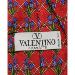 Style Tribute VALENTINO Red Floral Print Tie -Best Jewelry Store 79b9faf9fa2efa52ab87b233f6067e5e