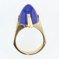 Sarl Baume French 1970s Lapis Lazuli 18 Karat Yellow Gold Ring -Best Jewelry Store 7 master f2638281 9fa3 44a6 9047 1c5b23233356