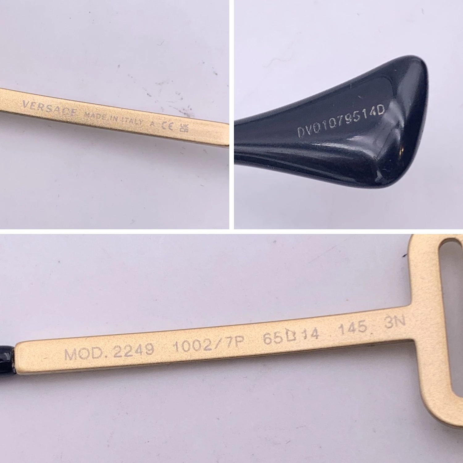 Opherty Ciocci VERSACE Gold Metal Aviator Medusa Sunglasses Mod. 2249 65/14 7 Opherty Ciocci VERSACE Gold Metal Aviator Medusa Sunglasses Mod. 2249 65/14 - Image 5