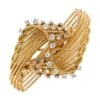 Sarl Baume French 1950s Diamonds Platinum 18 Karat Yellow Gold Thread Bracelet -Best Jewelry Store 8537551 master