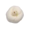 Opherty Ciocci CHANEL Vintage White Fabric Camelia Flower Camellia Brooch Pin