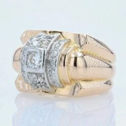 Sarl Baume 1940s Diamonds 18 Karat Yellow Gold Tank Signet Ring -Best Jewelry Store 8 master 3082ecb9 3d3e 48d3 bae2 a664beb39bc2