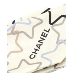 Style Tribute CHANEL Star Printed Slim Bandeau In Ecru Silk -Best Jewelry Store 8b7a20ea15dce860934da4d99b4a6be8