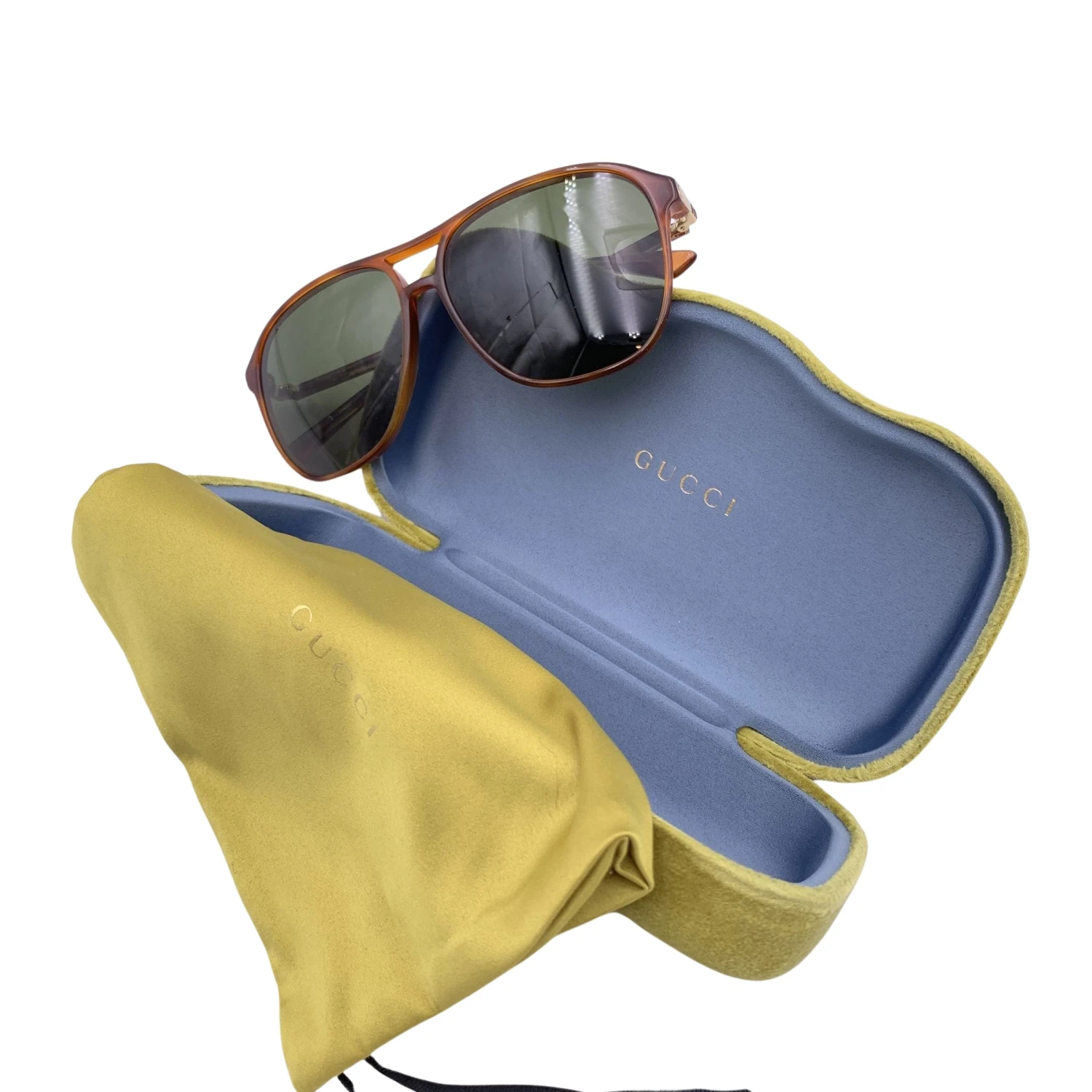 Opherty Ciocci GUCCI Brown Acetate Gg0016S Squared Sunglasses 58/14 140Mm 4 Opherty Ciocci GUCCI Brown Acetate Gg0016S Squared Sunglasses 58/14 140Mm - Image 2