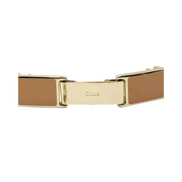 Style Tribute Chloã Beige Leather Belt With Gold Buckle 5 Style Tribute Chloã Beige Leather Belt With Gold Buckle - Image 3