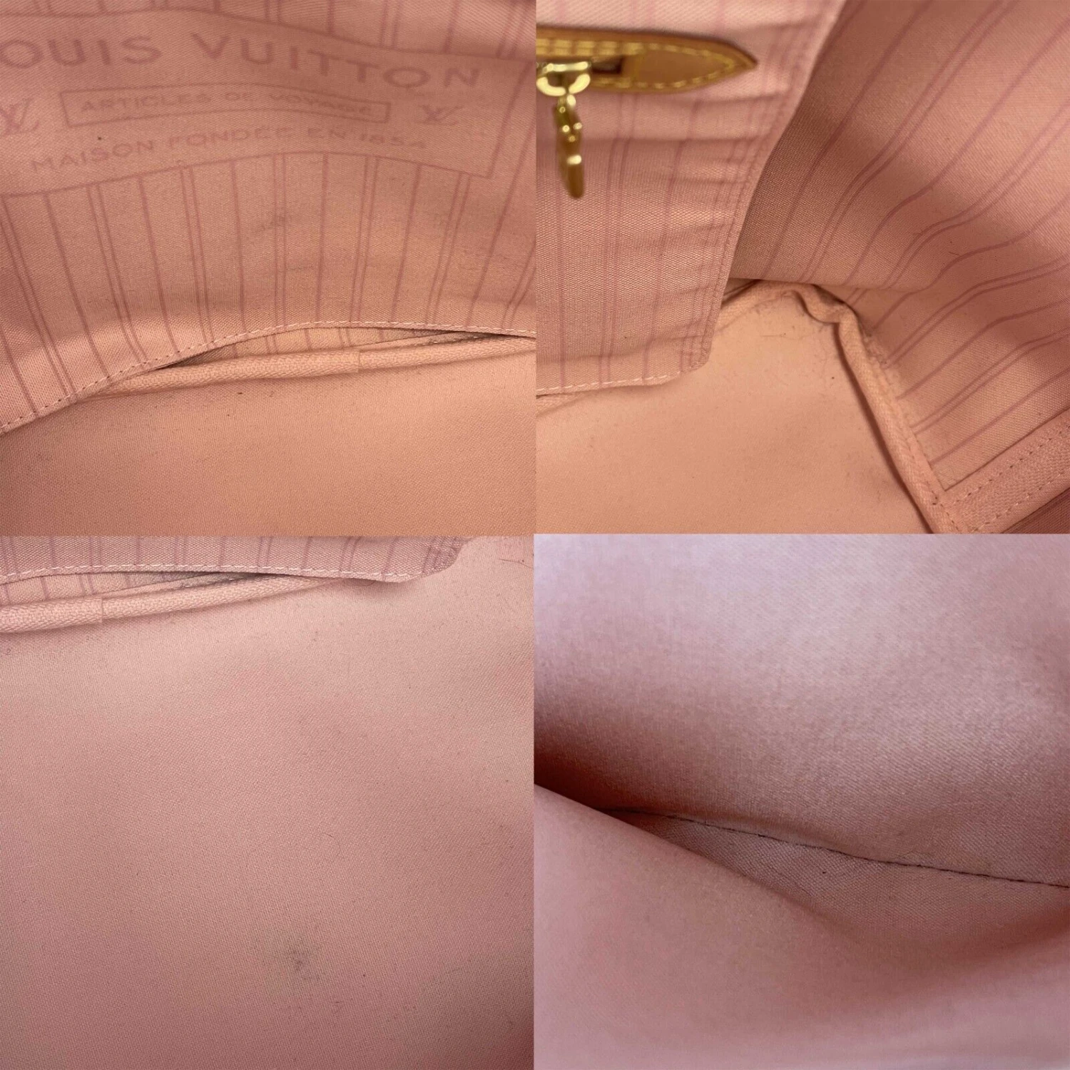 Luxury Resale Network LOUIS VUITTON Neverfull GM Damier Azur W/Pouch White Handbag 8 Luxury Resale Network LOUIS VUITTON Neverfull GM Damier Azur W/Pouch White Handbag - Image 6