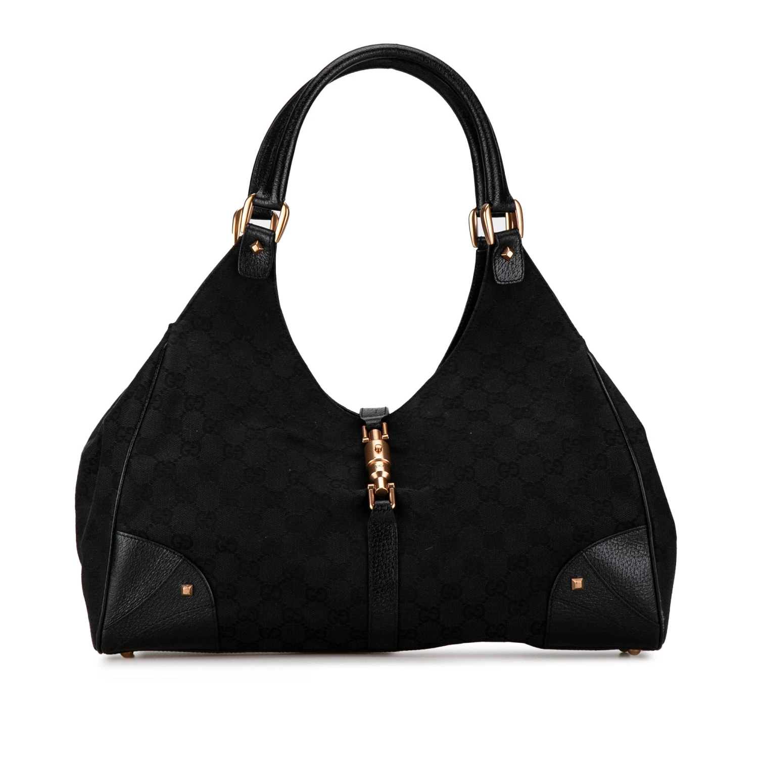 Upteam GUCCI GG Canvas Nailhead Jackie Bardot Shoulder Bag 3 Upteam GUCCI GG Canvas Nailhead Jackie Bardot Shoulder Bag