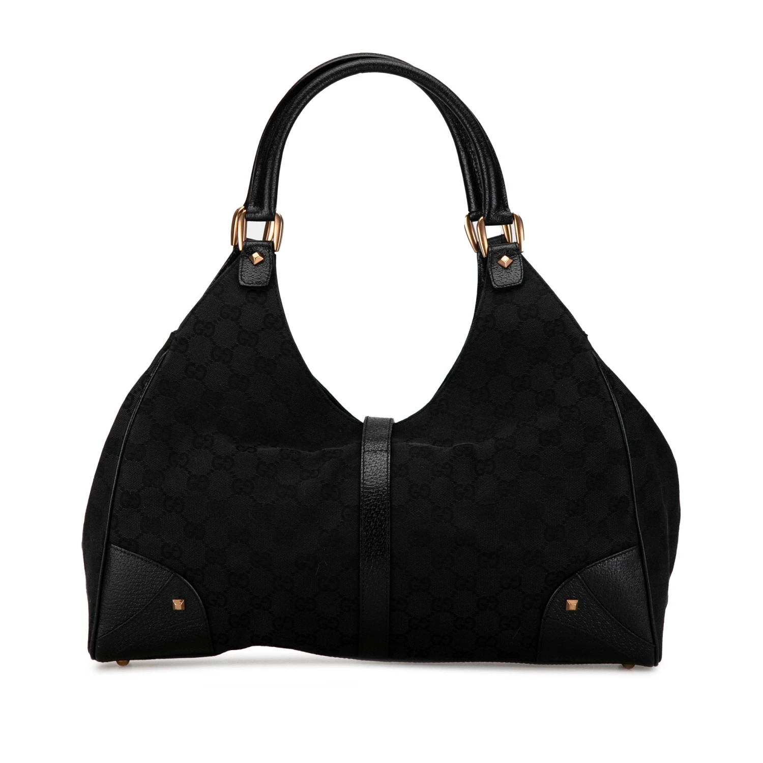 Upteam GUCCI GG Canvas Nailhead Jackie Bardot Shoulder Bag 5 Upteam GUCCI GG Canvas Nailhead Jackie Bardot Shoulder Bag - Image 3