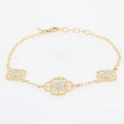 Sarl Baume Modern Diamonds 18 Karat Yellow White Gold Arabesque Bracelet 13 Sarl Baume Modern Diamonds 18 Karat Yellow White Gold Arabesque Bracelet -Best Jewelry Store BG20601 master