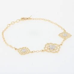 Sarl Baume Modern Diamonds 18 Karat Yellow White Gold Arabesque Bracelet 19 Sarl Baume Modern Diamonds 18 Karat Yellow White Gold Arabesque Bracelet -Best Jewelry Store BG20604 master