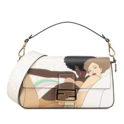 Upteam FENDI Bikini Girls Zucca Baguette Satchel