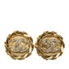 Upteam CHANEL CC Rhinestone Clip On Earrings Costume Earrings