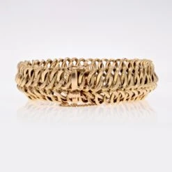 Sarl Baume French 1960s 18 Karat Yellow Gold Flexible Retro Bracelet -Best Jewelry Store CVBR6403 master
