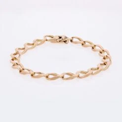 Sarl Baume 1960s Retro 18 Karat Rose Gold Curb Bracelet -Best Jewelry Store CVBR6501 master