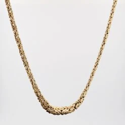 Sarl Baume French Modern 18 Karat Yellow Gold Interlaced Flat Mesh Necklace -Best Jewelry Store CVCO1602 master