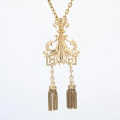 Sarl Baume 19th Century 18 Karat Yellow Gold Tassels Pendant 15 Sarl Baume 19th Century 18 Karat Yellow Gold Tassels Pendant -Best Jewelry Store CVP4601 master
