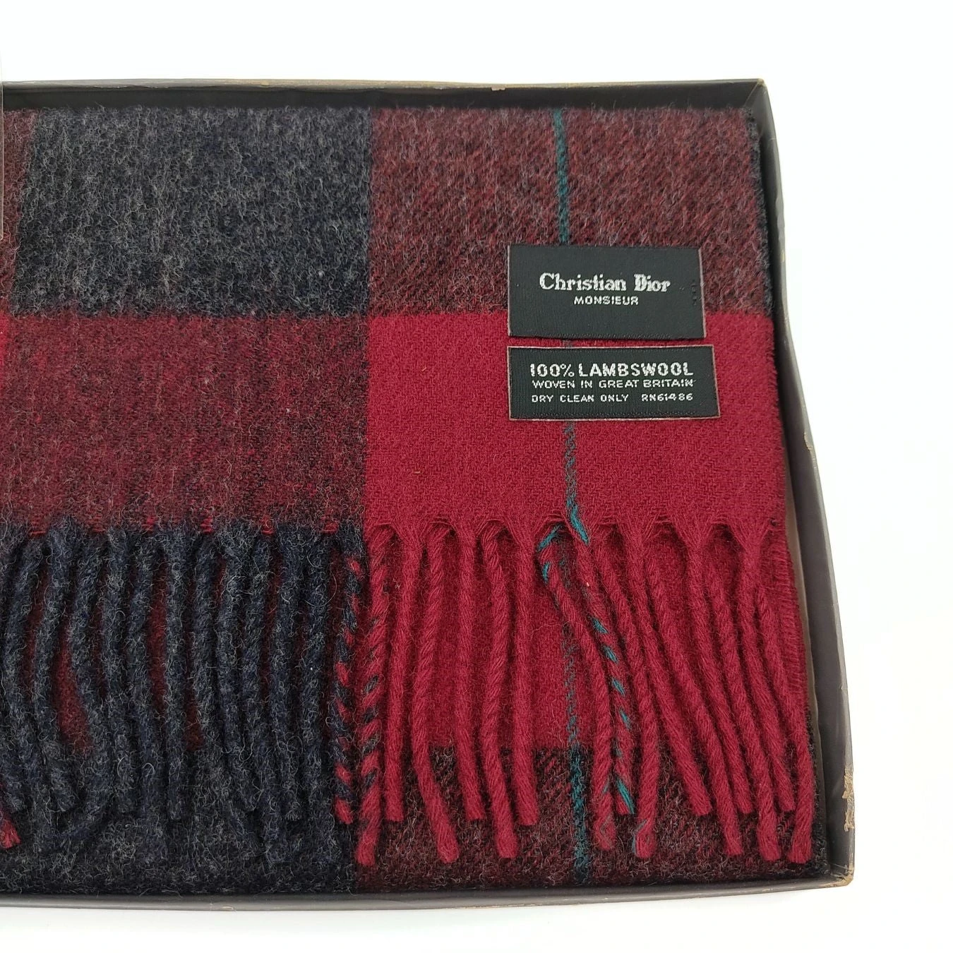 Vintage APT DIOR Christian Men's Scarf In Pure Wool - New 5 Vintage APT DIOR Christian Men's Scarf In Pure Wool - New - Image 3