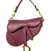 Rewind Vintage DIOR Small Burgundy Saddle Handbag