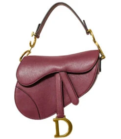 Rewind Vintage DIOR Small Burgundy Saddle Handbag