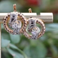 Sarl Baume French 1960s Diamonds 18 Karat Rose White Gold Earrings 15 Sarl Baume French 1960s Diamonds 18 Karat Rose White Gold Earrings -Best Jewelry Store DSC 5745 master