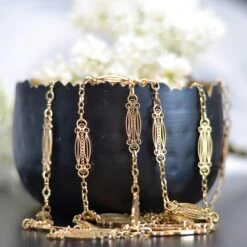 Sarl Baume French Art Nouveau 18 Karat Yellow Gold Art Nouveau Long Necklace 25 Sarl Baume French Art Nouveau 18 Karat Yellow Gold Art Nouveau Long Necklace -Best Jewelry Store DSC 6318 master