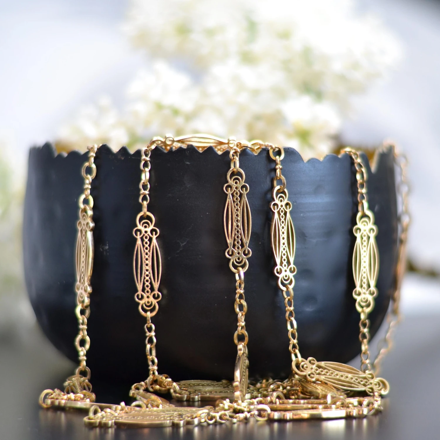 Sarl Baume French Art Nouveau 18 Karat Yellow Gold Art Nouveau Long Necklace 10 Sarl Baume French Art Nouveau 18 Karat Yellow Gold Art Nouveau Long Necklace - Image 8