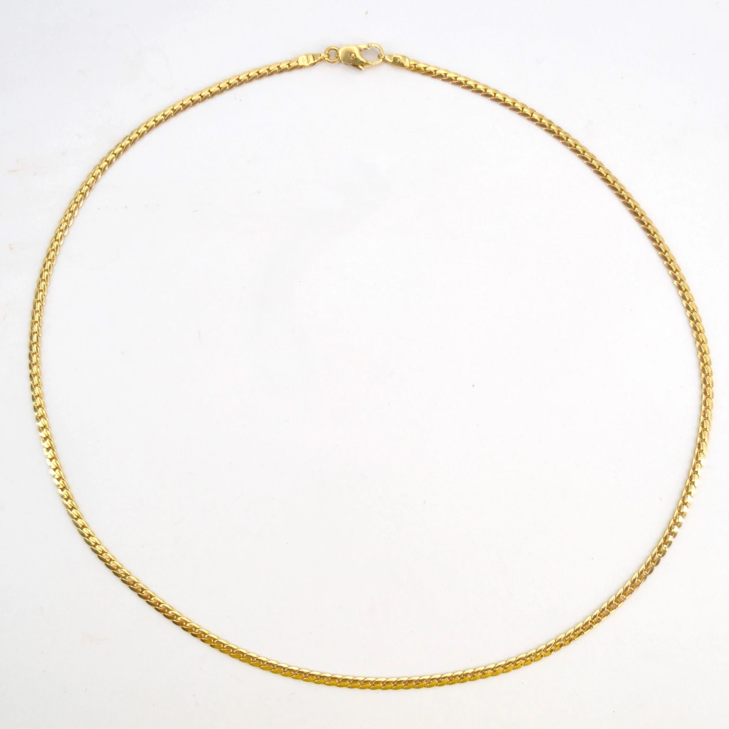 Sarl Baume Modern 18 Karat Yellow Gold Flat Curb Mesh Chain 5 Sarl Baume Modern 18 Karat Yellow Gold Flat Curb Mesh Chain - Image 3