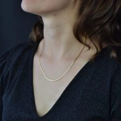 Sarl Baume Modern 18 Karat Yellow Gold Flat Curb Mesh Chain 8 Sarl Baume Modern 18 Karat Yellow Gold Flat Curb Mesh Chain -Best Jewelry Store DSC 7136 master