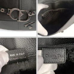 Vintage APT DIOR Saddle Large Shoulder Bag In Black Leather -Best Jewelry Store Dior borsa Saddle a spalla misura grande in pelle nera extra big 6192 404