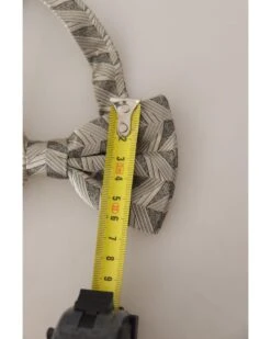 Style Tribute Dolce & Gabbana Men's Gray 100% Silk Adjustable Neck Papillon Bow Tie -Best Jewelry Store FT3557 4 P