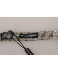 Style Tribute Dolce & Gabbana Men's Gray 100% Silk Adjustable Neck Papillon Bow Tie -Best Jewelry Store FT3557 5 P