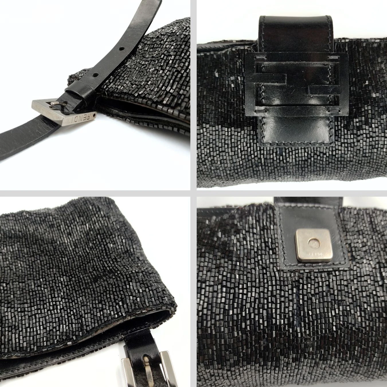 Vintage APT FENDI Baguette Shoulder Bag In Coral And Black Leather 8 Vintage APT FENDI Baguette Shoulder Bag In Coral And Black Leather - Image 6