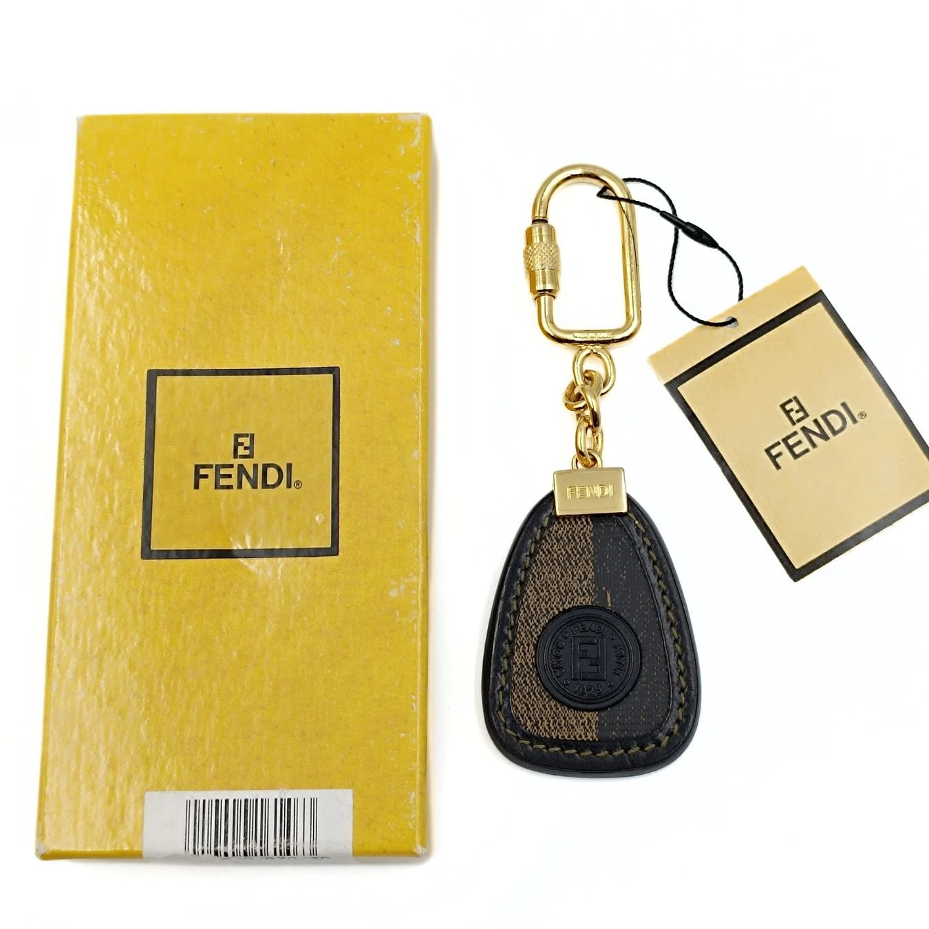 Her Age FENDI Fendi Fendi Pacan Key Ring In Two-tone Leather 3 Her Age FENDI Fendi Fendi Pacan Key Ring In Two-tone Leather