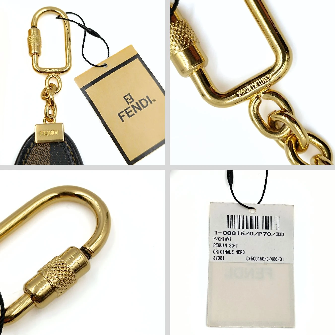 Her Age FENDI Fendi Fendi Pacan Key Ring In Two-tone Leather 6 Her Age FENDI Fendi Fendi Pacan Key Ring In Two-tone Leather - Image 4