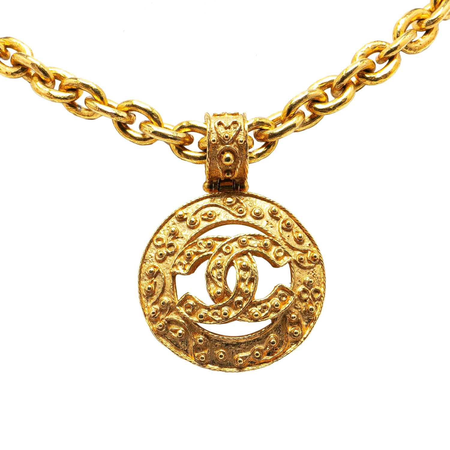 Upteam CHANEL CC Logo Pendant Necklace Costume Necklace 3 Upteam CHANEL CC Logo Pendant Necklace Costume Necklace