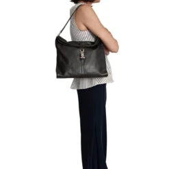 Vintage APT GUCCI Jackie Shoulder Bag In Black Leather -Best Jewelry Store Gucci borsa a spalla Jackie in pelle nera extra big 6619 789