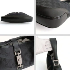 Vintage APT GUCCI Jackie Shoulder Bag In Black Monogram Canvas 11 Vintage APT GUCCI Jackie Shoulder Bag In Black Monogram Canvas -Best Jewelry Store Gucci borsa a spalla Jackie in tela nera monogram extra big 6306 702